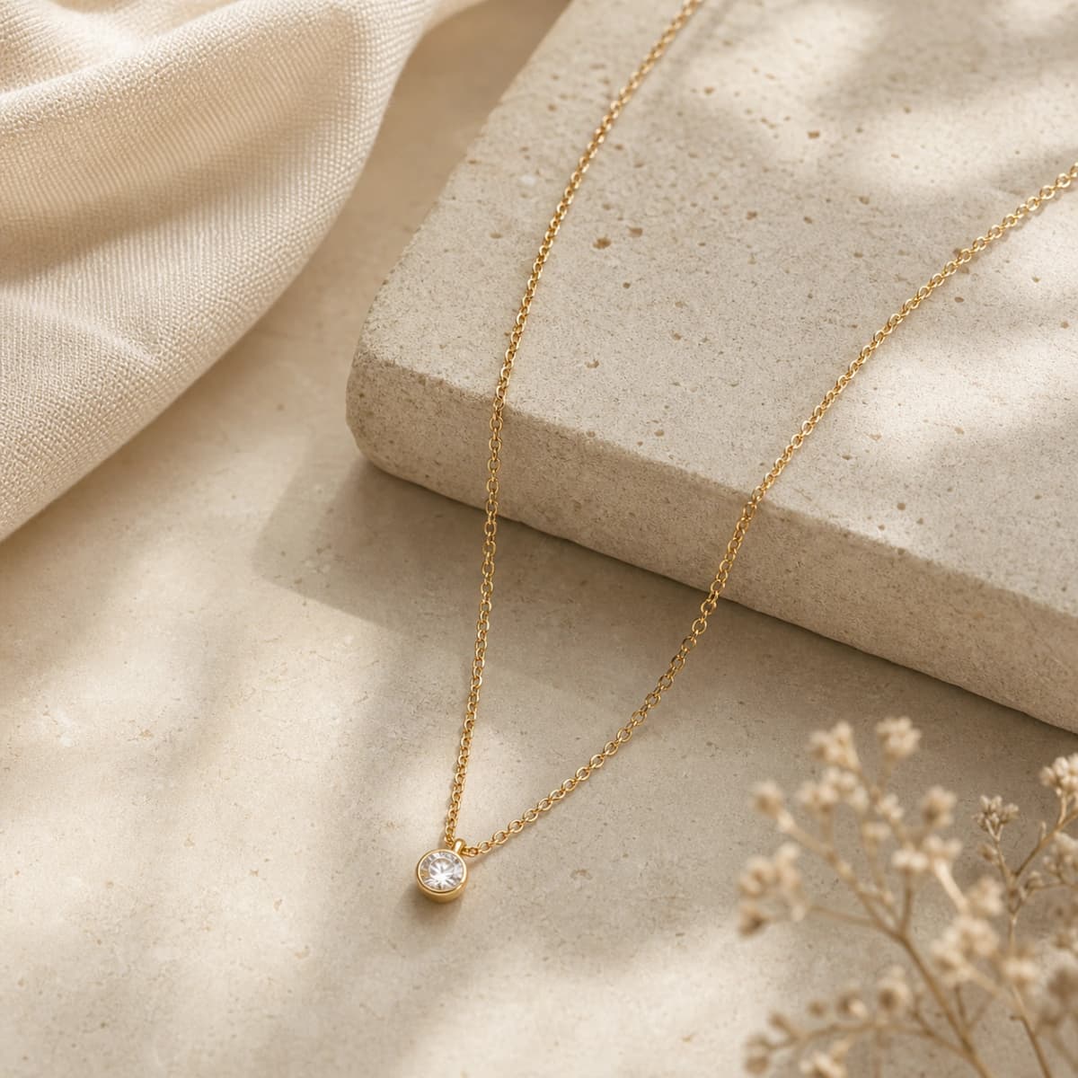 Gold necklace generated listing example